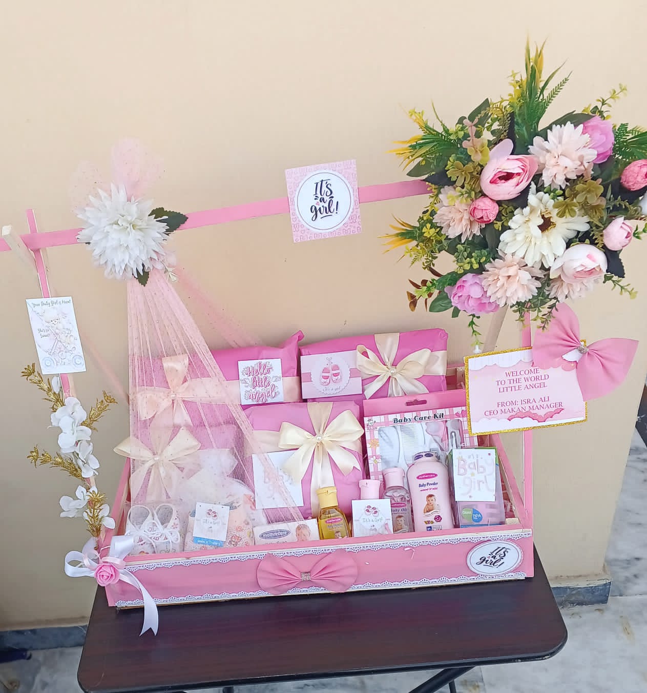 Pink Baby Basket