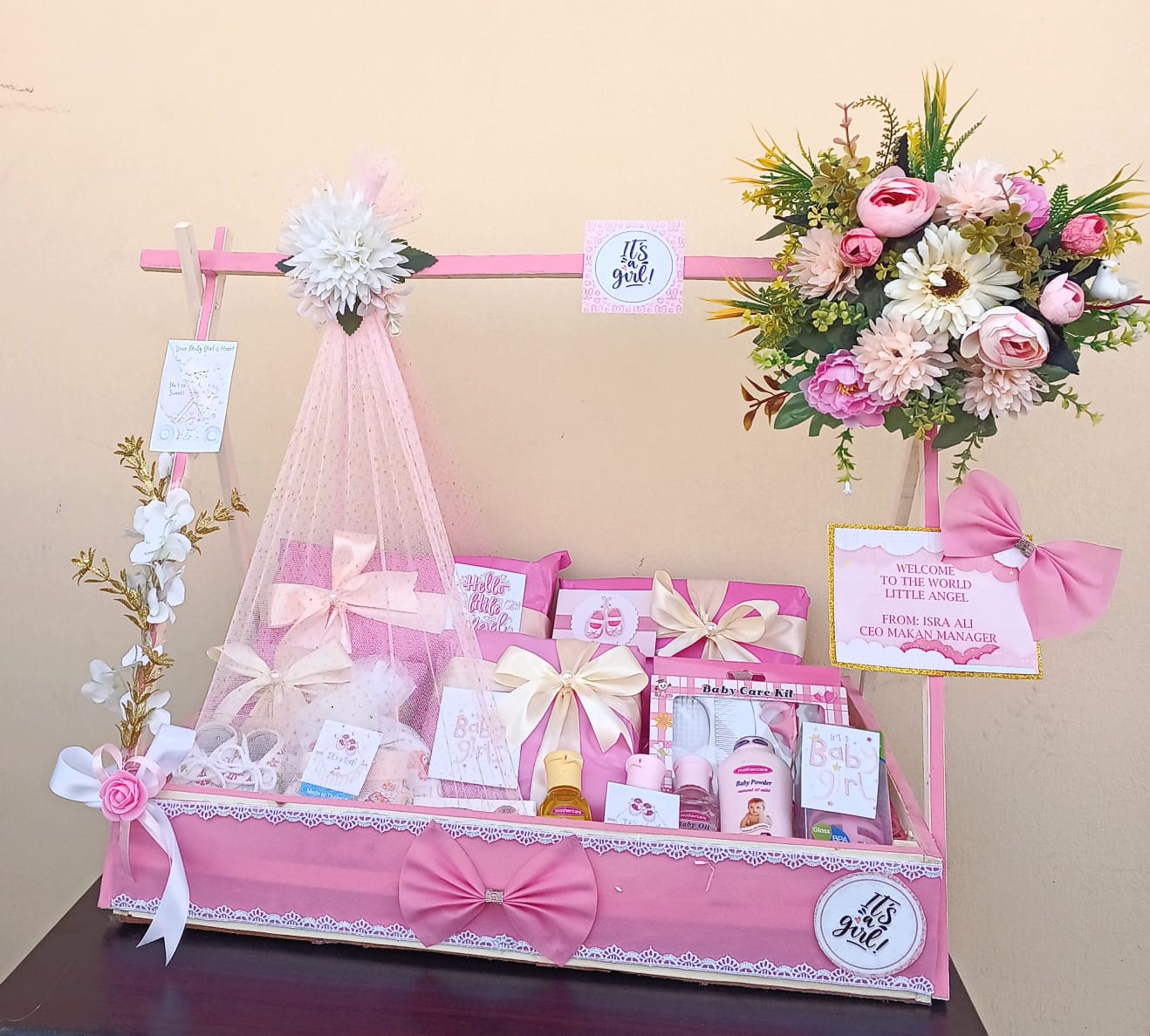 Pink Baby Basket